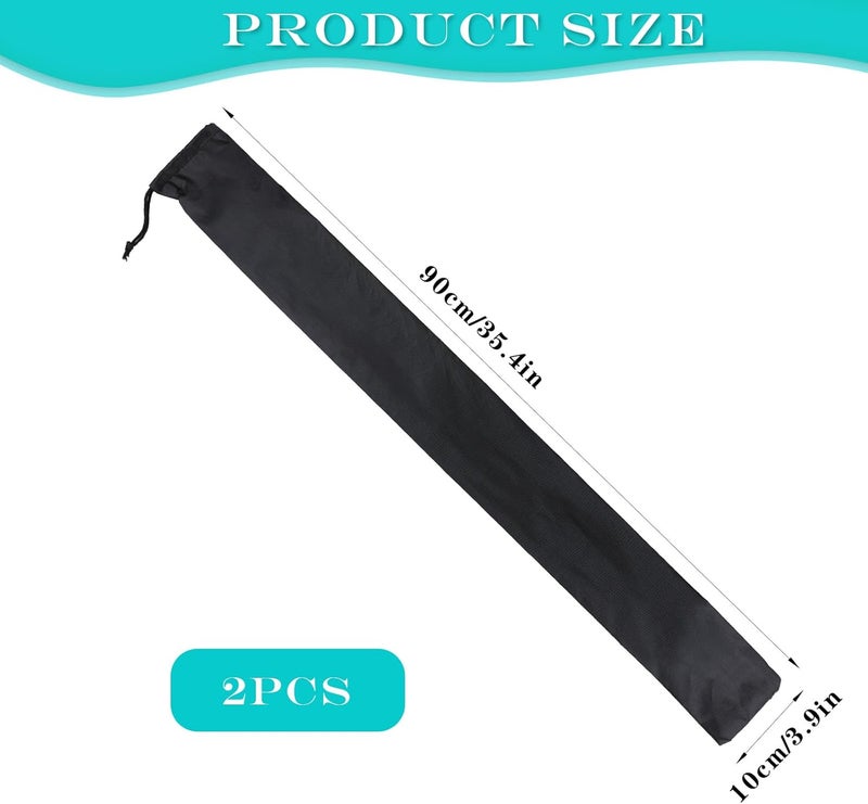 Styquenzer 2PCS Billiard Cue Stick Carrying Case, Snooker Storage Bag, 35 Inch Black Pool Cue Case - Image 2